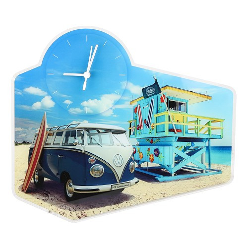  Plexiglas clock VOLKSWAGEN Combi Split blue Florida / California - UF01810 