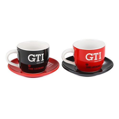 VW GTi cups with saucers - Set of 2 - UF01814