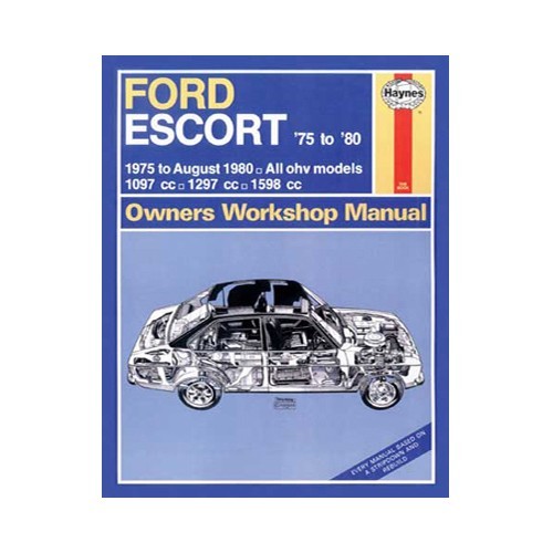  Revisão técnica Haynes para Ford Escort de 75 a 80 - UF04029 