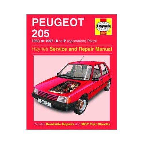     
                
                
    Haynes technical guide for 205 petrol from 83 to 97 - UF04061
