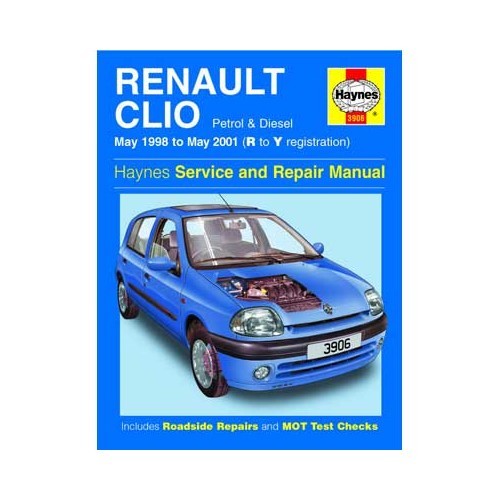     
                
                
    Haynes technical guide for Renault Clio petrol and Diesel from98 to 2001 - UF04116
