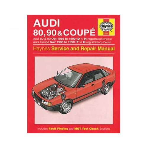     
                
                
    Haynes technical guide for Audi 80, 90 and coupe petrol from 86 to 90 - UF04201
