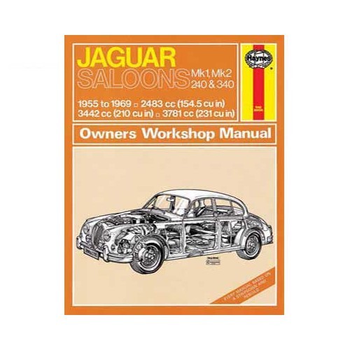  Haynes technical guide for Jaguar MK I and II 240 and 340 from 55 to 69 - UF04213 