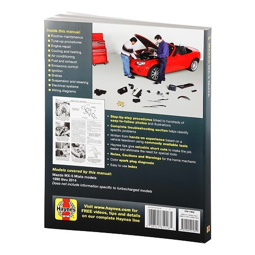 Rivista tecnica Haynes USA per Mazda MX5 dal 90 al 2014 - UF04224