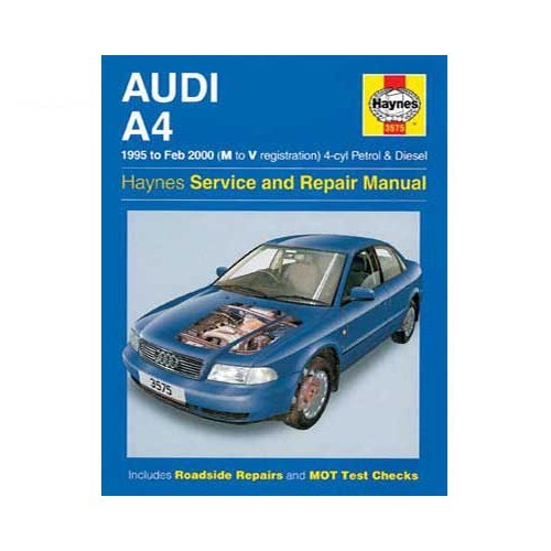     
                
                
    Haynes technical guide for Audi A4 petrol and Diesel from 95 to 2000 - UF04257
