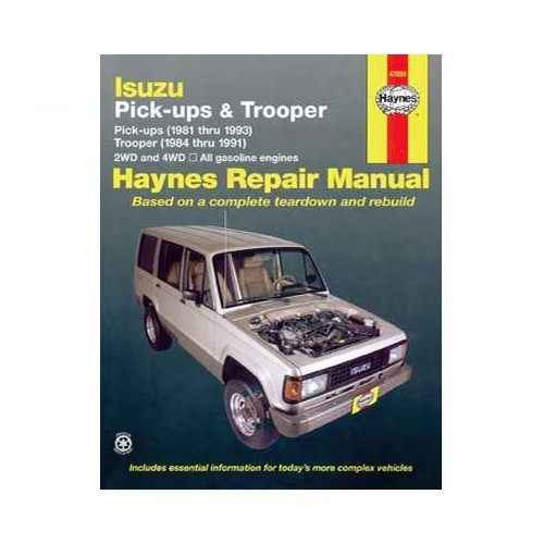     
                
                
    Revisão técnica da Haynes para Isuzu Trooper e Pickup de 81 a 93 gasolina - UF04261
