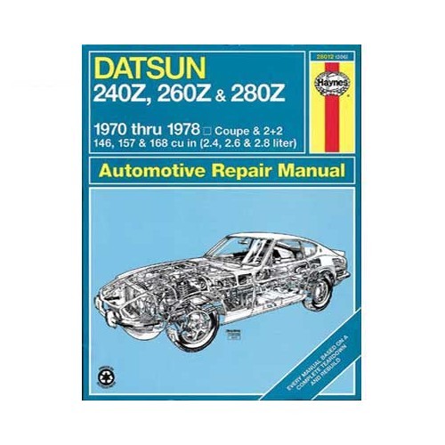  HAYNES (EUA) revisão técnica para DATSUN 240Z, 260Z e 280Z de 70 a 78 - UF04262 