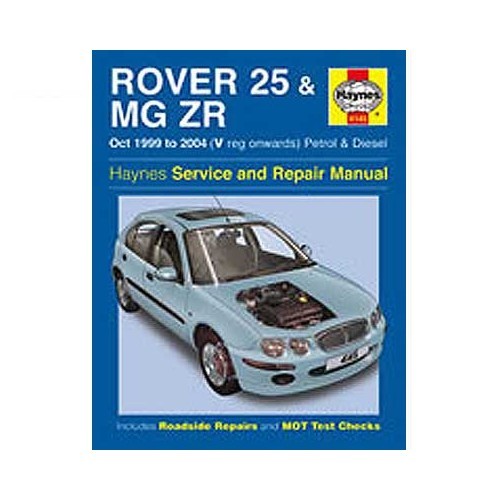     
                
                
    Haynes technical guide for Rover 25 and MG ZR from 99 to 2004 - UF04268
