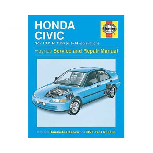     
                
                
    Revue technique Haynes pour Honda Civic de 11/91 à 96 - UF04281
