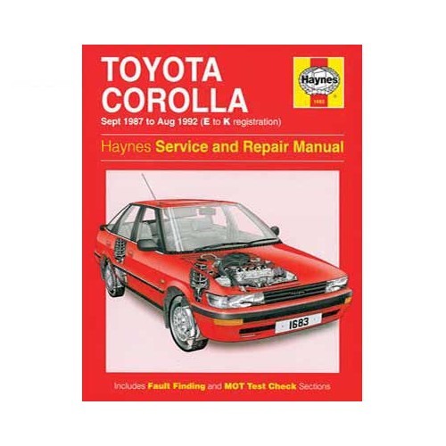  Revue technique Haynes pour Toyota Corolla de 87 à 92 - UF04296 