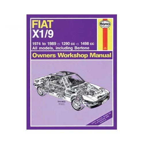     
                
                
    Manual de taller para Fiat X1/9 de 74 a 89 - UF04318
