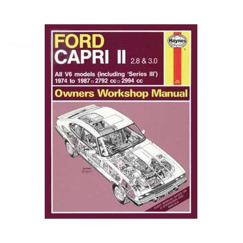  Revisão técnica Haynes para Ford Capri V6 de 74 a 87 - UF04324 