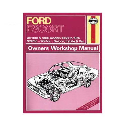     
                
                
    Haynes technical guide for Ford Escort MKI from 68 to 74 - UF04328
