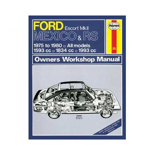  Haynes revisione tecnica per Ford Escort MKII Messico da 75 a 80 - UF04332 