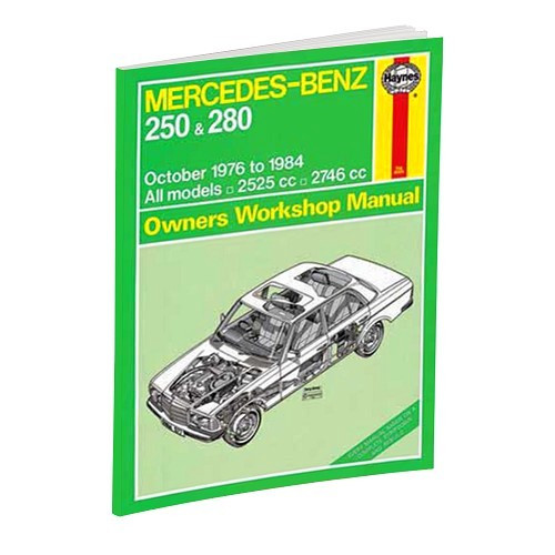  Haynes technisch overzicht voor Mercedes 250 en 280 van 76 tot 84 serie 123 - UF04340 