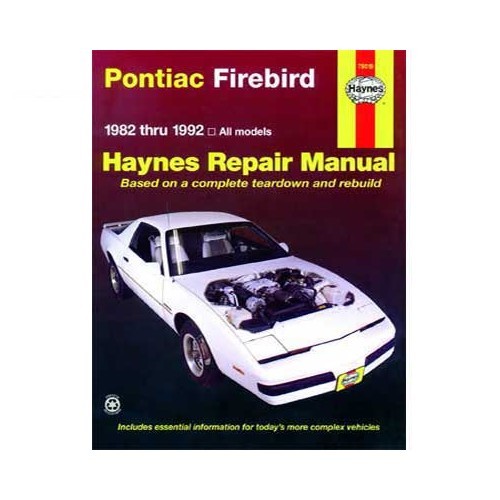     
                
                
    Haynes USA technical guide for Pontiac Firebird from 82 to 92 - UF04594
