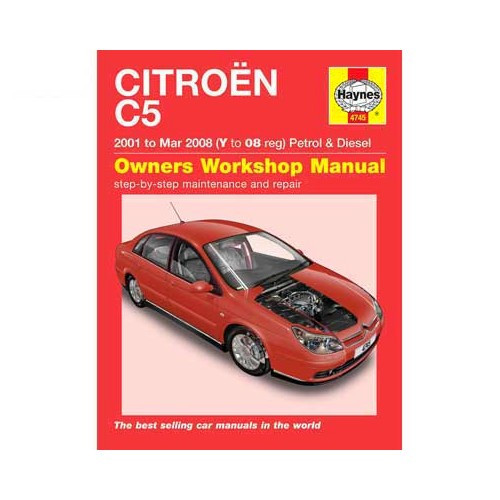  Haynes technisch overzicht voor Citroën C5 van 2001 tot 2008 - UF04648 