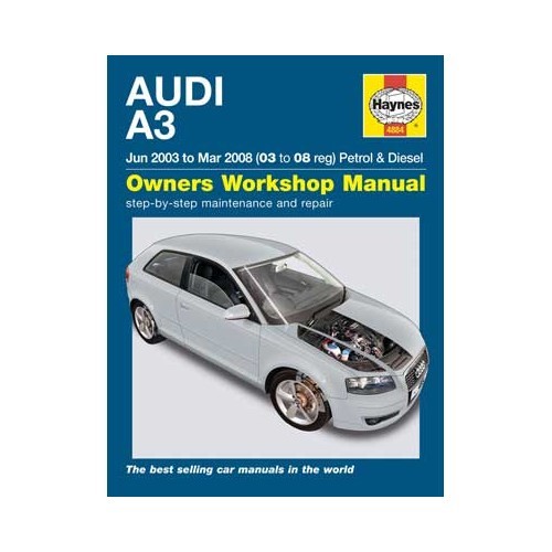  Revisão técnica da Haynes para o Audi A3 de Junho de 2003 a Março de 2008 - UF04662 