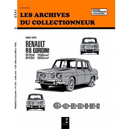  Os arquivos do coleccionador ETAI - N°25 Renault 8 Gordini (1965-1970) - UF04684 