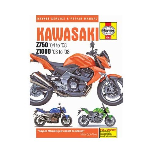     
                
                
    Revue technique Haynes pour Kawasaki Z750 et de Z1000 de 03 à 08 - UF04803
