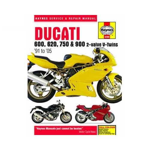     
                
                
    Haynes technisch verslag voor Ducati 600, 620, 750 en 900 van 91 tot 2005 - UF04808
