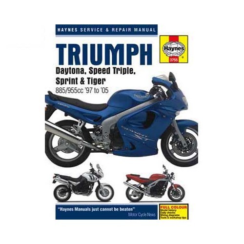     
                
                
    Haynes technical guide for Triumph motorbikes from 97 to 2005 - UF04810
