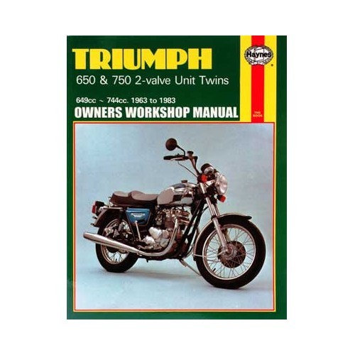  Revisão técnica da Haynes para válvulas Triumph 650 e 750 2 de 63 a 83 - UF04829 