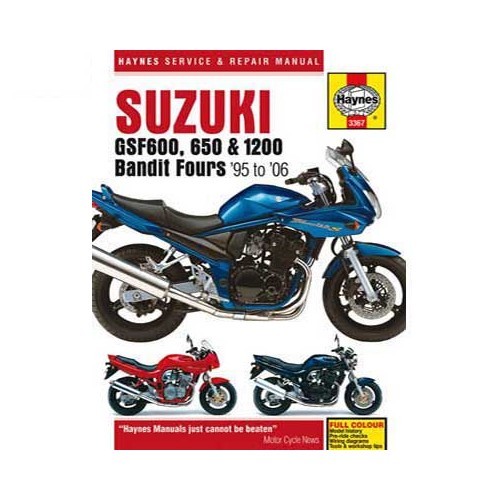     
                
                
    Haynes technical guide for Suzuki GSF 600, 650 and 1200 Bandit (95-06) - UF04834
