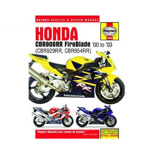  Haynes revisione tecnica per Honda CBR900RR FireBlade (00 - 03) - UF04840 