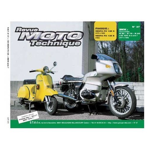  Revue Moto Technique nr. 37 : Piaggio Vespa PX 125 X/E - UF04847 