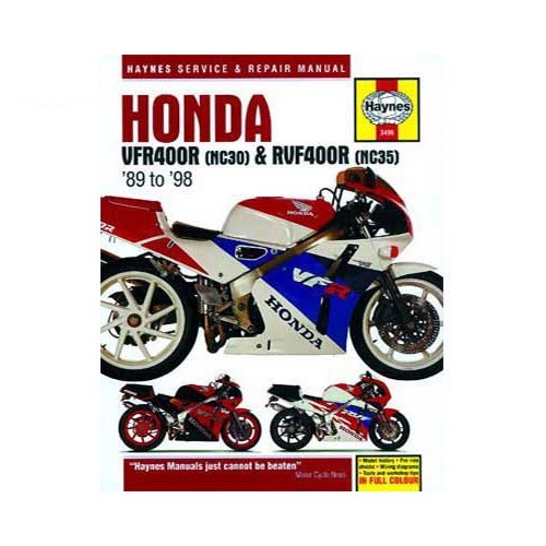  Revue technique Haynes pour Honda VFR400 & RVF400 V-Fours de 89 à 98 - UF04864 