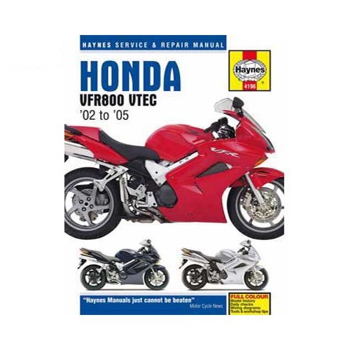  Haynes technical guide for Honda VFR800 V-Tec V-Fours from 02 to 05 - UF04878 