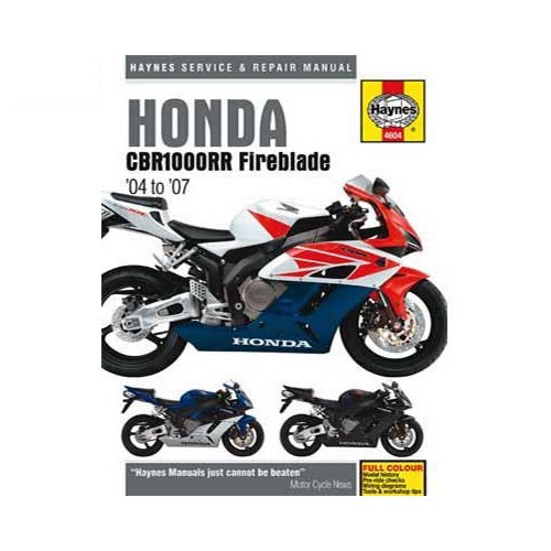  Manual de taller Haynes para Honda CBR1000RR Fireblade 04-07 - UF04882 