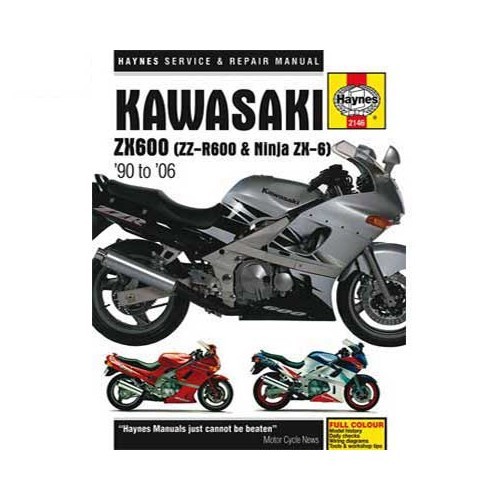     
                
                
    Haynes technical guide for Kawasaki ZX600 (Ninja ZX-6) Fours from 90 to 06 - UF04886
