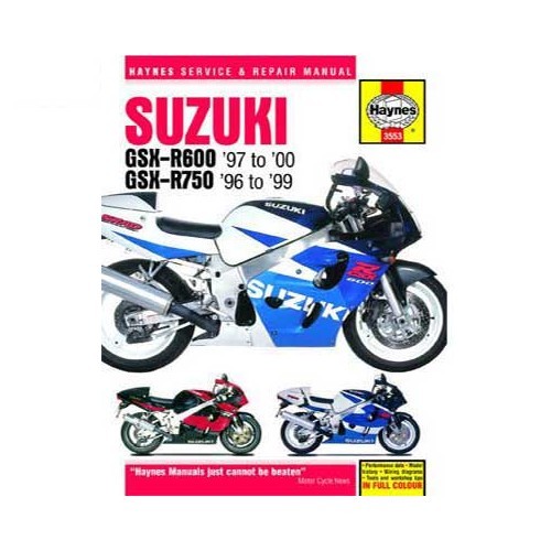  Haynes technisch overzicht voor Suzuki GSX-R600 en 750 van 96 tot 2000 - UF04951 