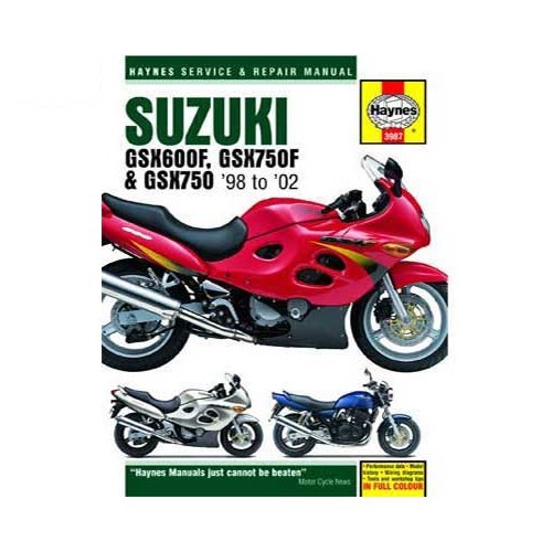  Manual de taller Haynes para Suzuki GSX600/750F y GSX750 98-02 - UF04955 