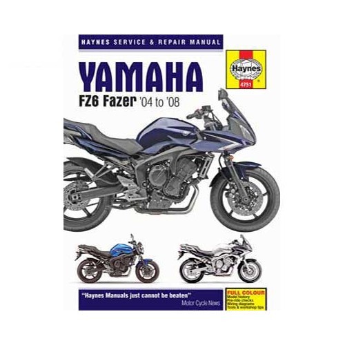     
                
                
    Haynes Technical Review für Yamaha FZ6 Fazer von 2004 bis 2008 - UF04959
