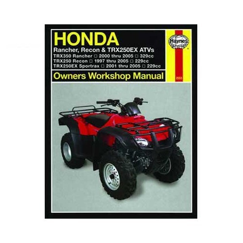  Revisão técnica da Haynes para Honda Rancher, Recon e TRX250EX - UF04986 