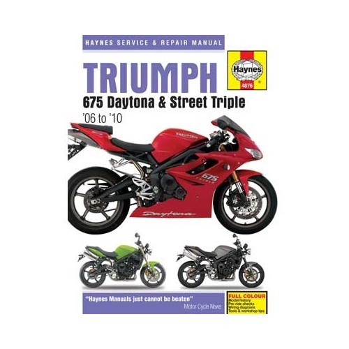  Revue technique Haynes pour Triumph 675 Daytona et Street Triple de 2006 à 2010 - UF04996 