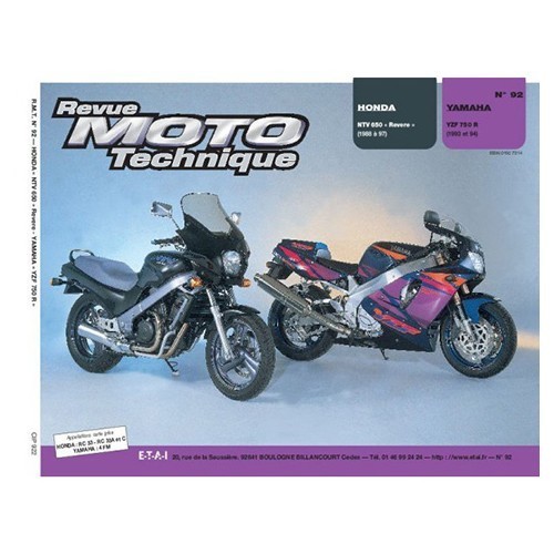  Revue Moto Technique N°92 : Honda 650 NTV - UF05244 