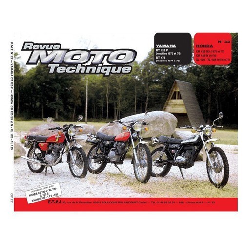     
                
                
    Revue Moto Technique N°22: Honda CB / XL 125 e Yamaha DT 125 / 175 - UF05249
