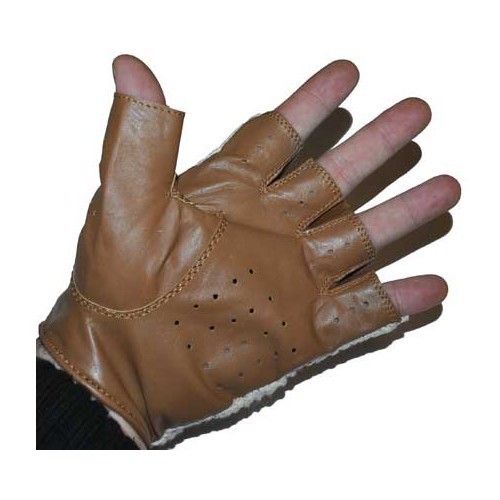 Gants OMP "doigts coupés" de conduite en cuir "Tazio" - Taille L - UF08150L