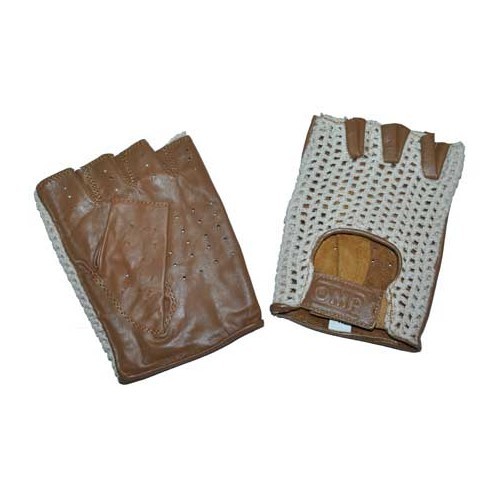  Guantes OMP "dedos cortados" para conducir de cuero "Tazio" - Talla L - UF08150L 