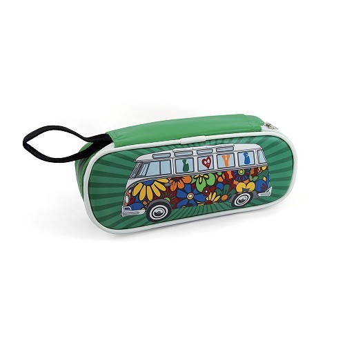 Astuccio per la scuola VW Combi Split verde - UF08169