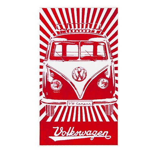  Telo mare rosso VOLKSWAGEN Combi SPLIT design - UF08177 