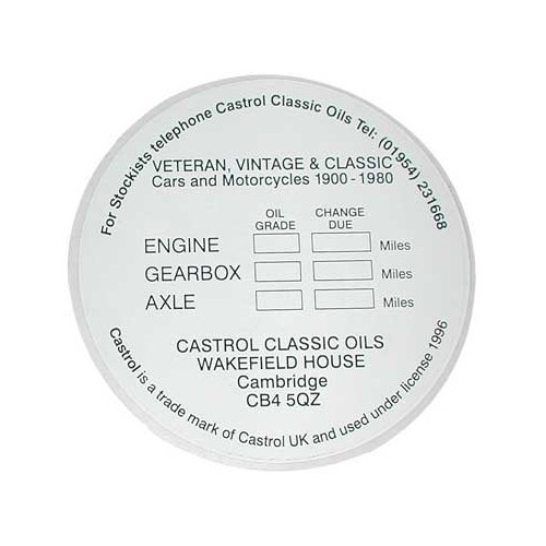 Adhesivo para tapón de vaciado Castrol - UF09020