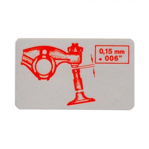 Valve adjustment sticker for Flat 4 engines