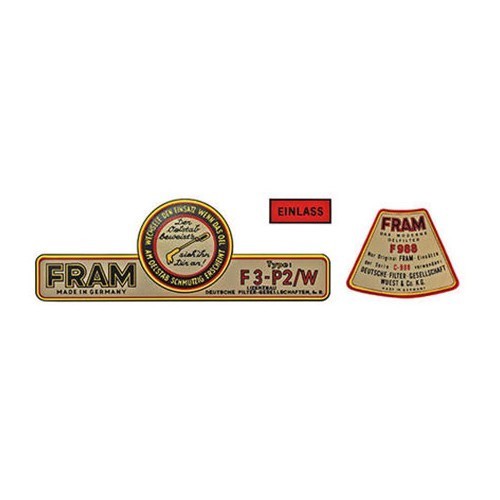     
                
                
    3 FRAM stickers for oil filters - UF11040
