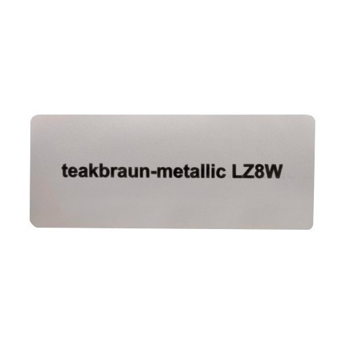  Stickerkleur "teakbraun-metallic LZ8W" voor Volkswagen Kever   - UF11066 