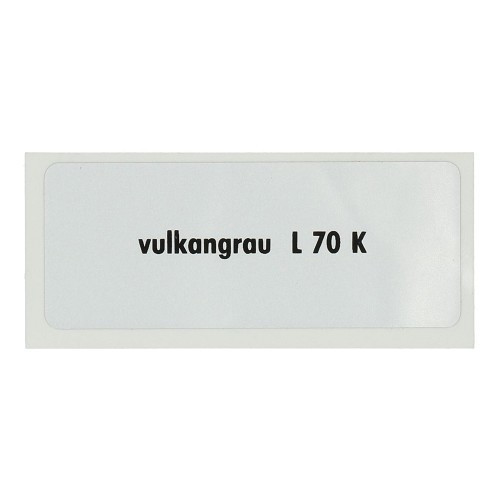  Stickerkleur "vulkangrau L70K" voor Volkswagen Kever   - UF11067 